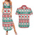 Mele Kalikimaka Hawaii Christmas Couples Matching Summer Maxi Dress and Hawaiian Shirt Hawaiian Quilt Pattern Style - Polynesian Pride
