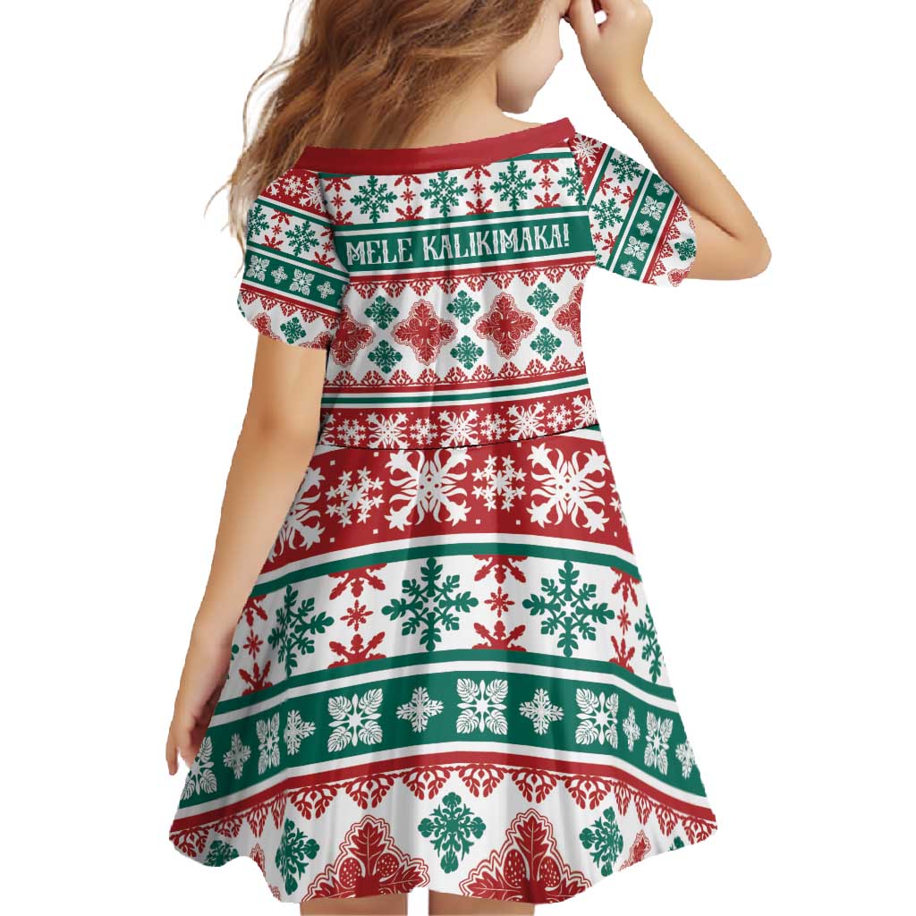 Mele Kalikimaka Hawaii Christmas Family Matching Mermaid Dress and Hawaiian Shirt Hawaiian Quilt Pattern Style - Polynesian Pride