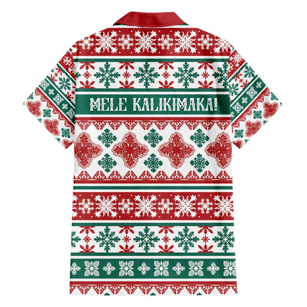Mele Kalikimaka Hawaii Christmas Family Matching Off Shoulder Short Dress and Hawaiian Shirt Hawaiian Quilt Pattern Style - Polynesian Pride