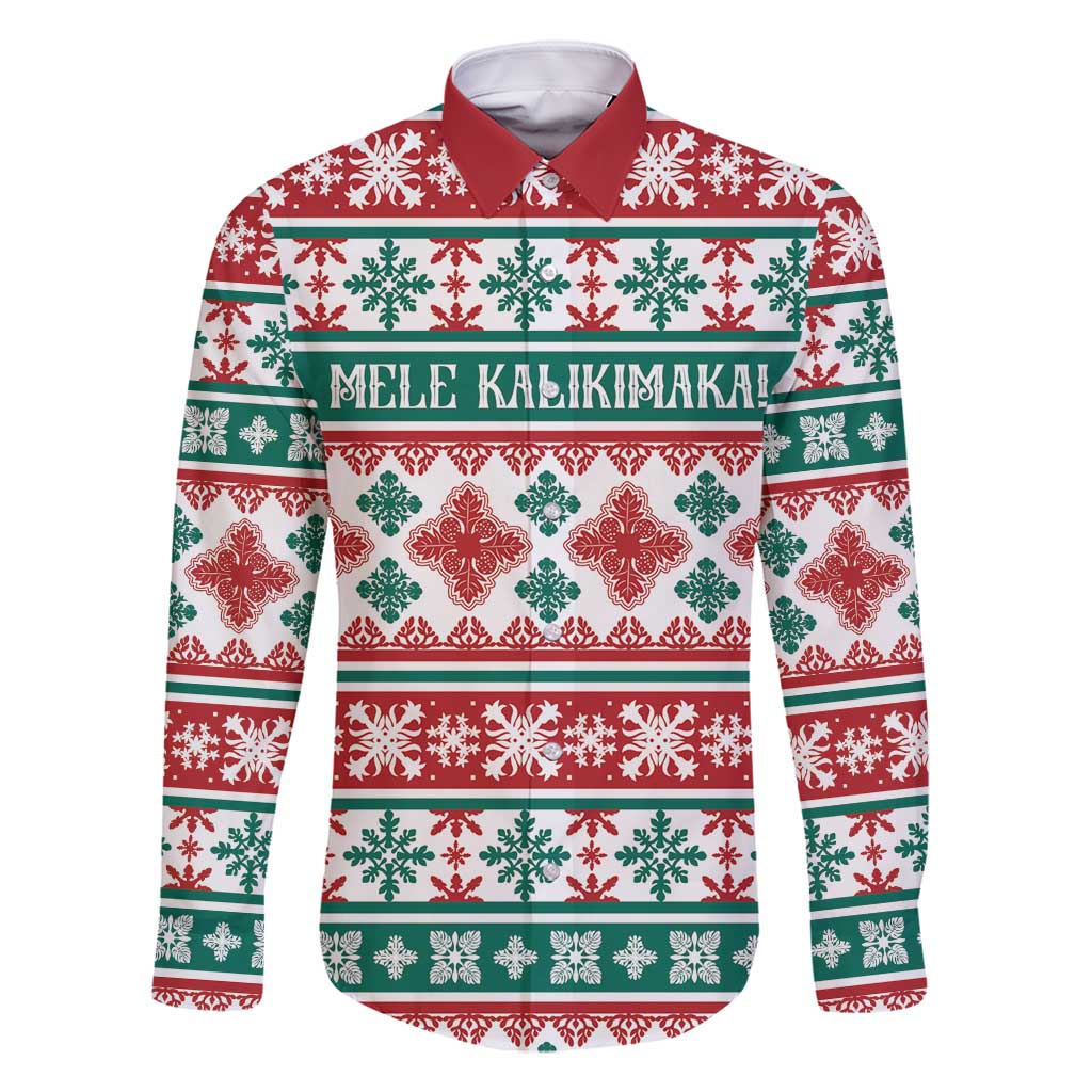 Mele Kalikimaka Hawaii Christmas Family Matching Off Shoulder Short Dress and Hawaiian Shirt Hawaiian Quilt Pattern Style - Polynesian Pride