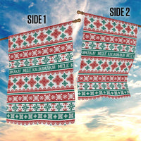 Mele Kalikimaka Hawaii Christmas Garden Flag Hawaiian Quilt Pattern Style - Polynesian Pride