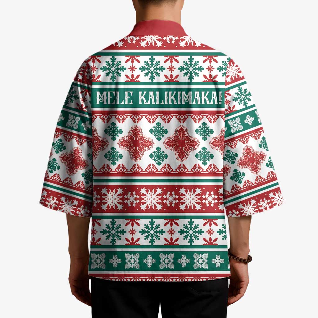 Mele Kalikimaka Hawaii Christmas Kimono Hawaiian Quilt Pattern Style - Polynesian Pride