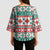 Mele Kalikimaka Hawaii Christmas Kimono Sleeve Blouse Hawaiian Quilt Pattern Style - Polynesian Pride