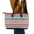 Mele Kalikimaka Hawaii Christmas Leather Tote Bag Hawaiian Quilt Pattern Style - Polynesian Pride