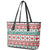 Mele Kalikimaka Hawaii Christmas Leather Tote Bag Hawaiian Quilt Pattern Style - Polynesian Pride