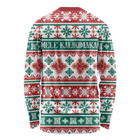 Mele Kalikimaka Hawaii Christmas Long Sleeve Shirt Hawaiian Quilt Pattern Style - Polynesian Pride