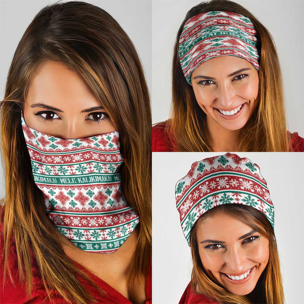 Mele Kalikimaka Hawaii Christmas Neck Gaiter Hawaiian Quilt Pattern Style - Polynesian Pride