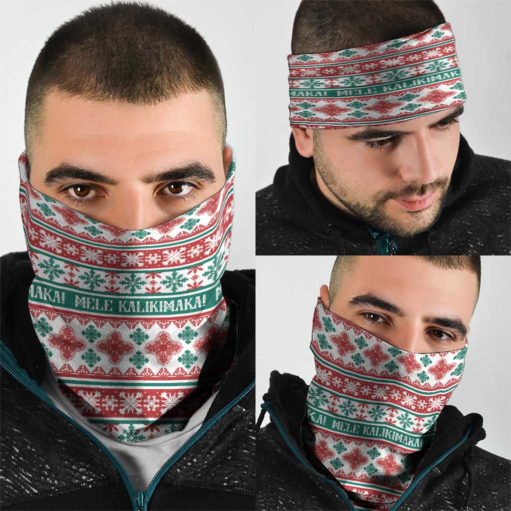 Mele Kalikimaka Hawaii Christmas Neck Gaiter Hawaiian Quilt Pattern Style - Polynesian Pride
