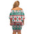 Mele Kalikimaka Hawaii Christmas Off Shoulder Short Dress Hawaiian Quilt Pattern Style - Polynesian Pride