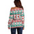 Mele Kalikimaka Hawaii Christmas Off Shoulder Sweater Hawaiian Quilt Pattern Style - Polynesian Pride