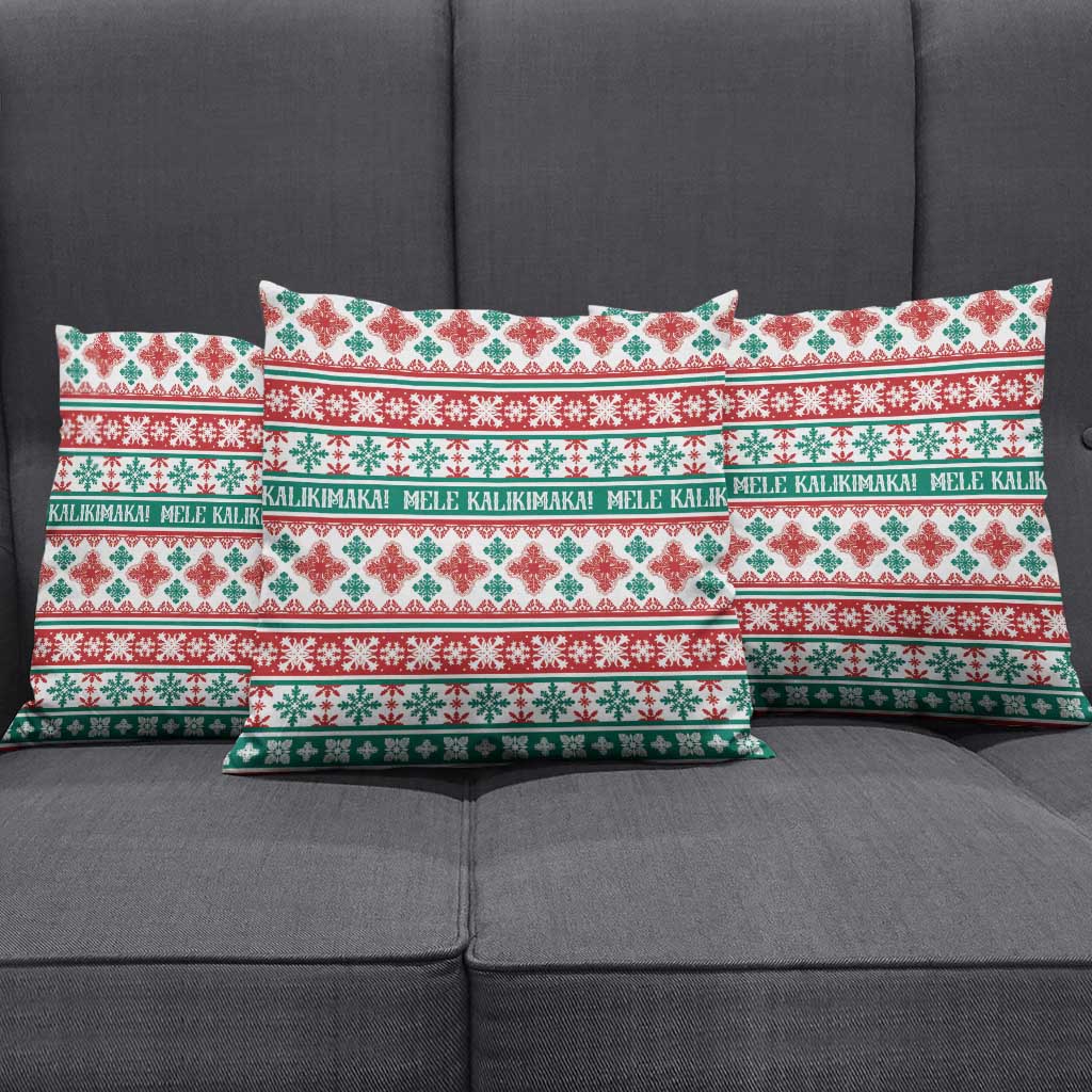 Mele Kalikimaka Hawaii Christmas Pillow Cover Hawaiian Quilt Pattern Style - Polynesian Pride