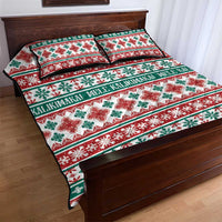 Mele Kalikimaka Hawaii Christmas Quilt Bed Set Hawaiian Quilt Pattern Style - Polynesian Pride