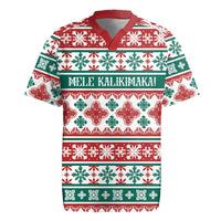 Mele Kalikimaka Hawaii Christmas Rugby Jersey Hawaiian Quilt Pattern Style - Polynesian Pride
