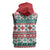 Mele Kalikimaka Hawaii Christmas Sleeveless Hoodie Hawaiian Quilt Pattern Style - Polynesian Pride