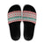 Mele Kalikimaka Hawaii Christmas Slide Sandals Hawaiian Quilt Pattern Style - Polynesian Pride