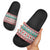 Mele Kalikimaka Hawaii Christmas Slide Sandals Hawaiian Quilt Pattern Style - Polynesian Pride