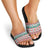 Mele Kalikimaka Hawaii Christmas Slide Sandals Hawaiian Quilt Pattern Style - Polynesian Pride
