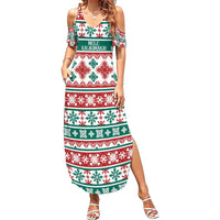 Mele Kalikimaka Hawaii Christmas Summer Maxi Dress Hawaiian Quilt Pattern Style - Polynesian Pride
