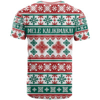 Mele Kalikimaka Hawaii Christmas T Shirt Hawaiian Quilt Pattern Style - Polynesian Pride