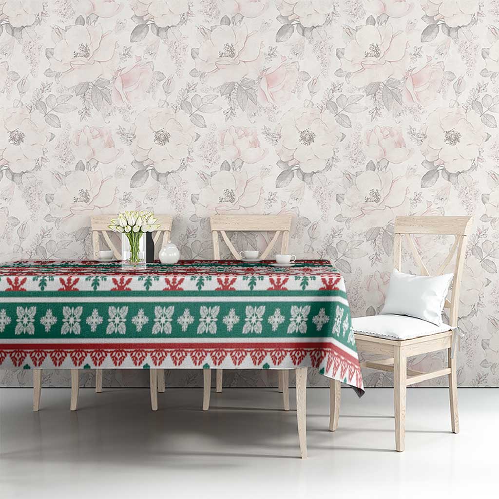 Mele Kalikimaka Hawaii Christmas Tablecloth Hawaiian Quilt Pattern Style - Polynesian Pride