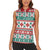Mele Kalikimaka Hawaii Christmas Women Sleeveless Polo Shirt Hawaiian Quilt Pattern Style - Polynesian Pride