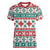Mele Kalikimaka Hawaii Christmas Women V-Neck T-Shirt Hawaiian Quilt Pattern Style - Polynesian Pride