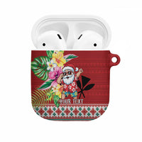 Santa Surf Mele Kalikimaka Personalized AirPods Case Aloha Tropical Christmas Vibes - Polynesian Pride