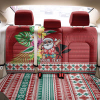 Santa Surf Mele Kalikimaka Personalized Back Car Seat Cover Aloha Tropical Christmas Vibes - Polynesian Pride