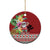 Santa Surf Mele Kalikimaka Personalized Ceramic Ornament Aloha Tropical Christmas Vibes - Polynesian Pride