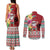 Santa Surf Mele Kalikimaka Personalized Couples Matching Tank Maxi Dress and Long Sleeve Button Shirt Aloha Tropical Christmas Vibes - Polynesian Pride