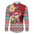 Santa Surf Mele Kalikimaka Personalized Family Matching Long Sleeve Bodycon Dress and Hawaiian Shirt Aloha Tropical Christmas Vibes - Polynesian Pride