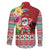 Santa Surf Mele Kalikimaka Personalized Family Matching Long Sleeve Bodycon Dress and Hawaiian Shirt Aloha Tropical Christmas Vibes - Polynesian Pride