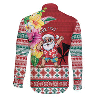 Santa Surf Mele Kalikimaka Personalized Family Matching Mermaid Dress and Hawaiian Shirt Aloha Tropical Christmas Vibes - Polynesian Pride