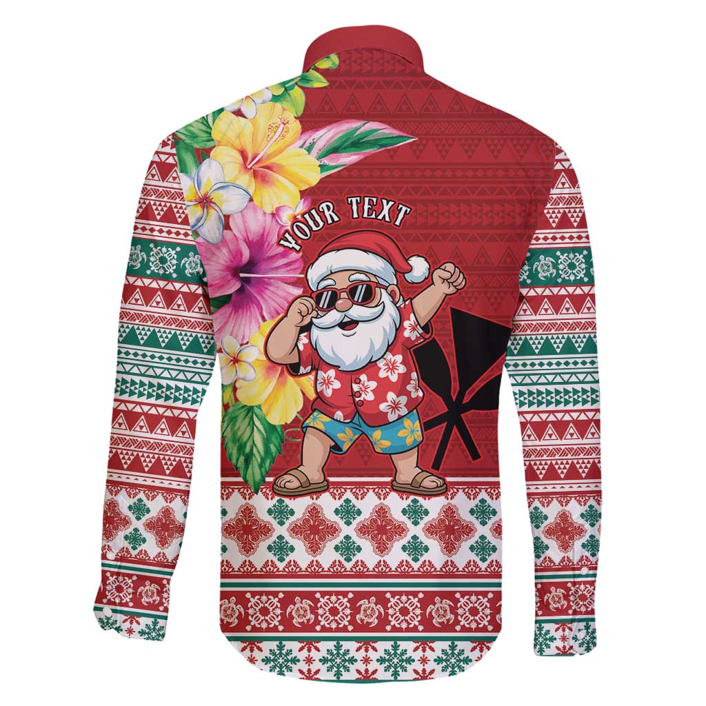 Santa Surf Mele Kalikimaka Personalized Family Matching Summer Maxi Dress and Hawaiian Shirt Aloha Tropical Christmas Vibes - Polynesian Pride