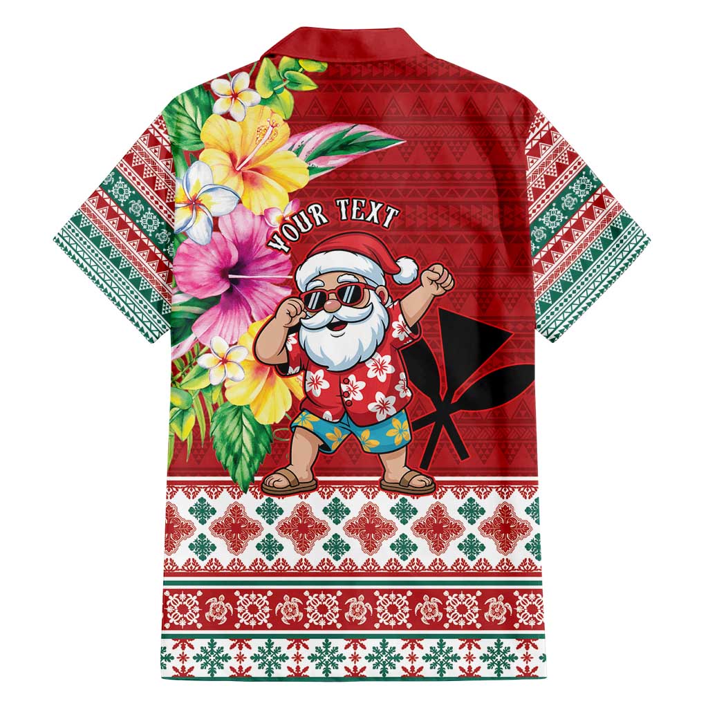 Santa Surf Mele Kalikimaka Personalized Family Matching Tank Maxi Dress and Hawaiian Shirt Aloha Tropical Christmas Vibes - Polynesian Pride
