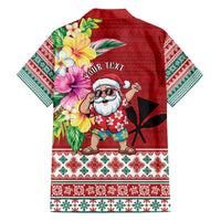 Santa Surf Mele Kalikimaka Personalized Family Matching Tank Maxi Dress and Hawaiian Shirt Aloha Tropical Christmas Vibes - Polynesian Pride