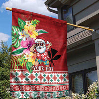 Santa Surf Mele Kalikimaka Personalized Garden Flag Aloha Tropical Christmas Vibes - Polynesian Pride