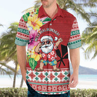 Santa Surf Mele Kalikimaka Personalized Hawaiian Shirt Aloha Tropical Christmas Vibes - Polynesian Pride