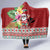 Santa Surf Mele Kalikimaka Personalized Hooded Blanket Aloha Tropical Christmas Vibes - Polynesian Pride