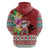 Santa Surf Mele Kalikimaka Personalized Hoodie Aloha Tropical Christmas Vibes - Polynesian Pride