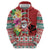 Santa Surf Mele Kalikimaka Personalized Hoodie Aloha Tropical Christmas Vibes - Polynesian Pride
