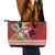 Santa Surf Mele Kalikimaka Personalized Leather Tote Bag Aloha Tropical Christmas Vibes - Polynesian Pride