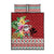 Santa Surf Mele Kalikimaka Personalized Quilt Bed Set Aloha Tropical Christmas Vibes - Polynesian Pride