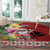Santa Surf Mele Kalikimaka Personalized Round Carpet Aloha Tropical Christmas Vibes - Polynesian Pride