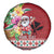 Santa Surf Mele Kalikimaka Personalized Spare Tire Cover Aloha Tropical Christmas Vibes - Polynesian Pride