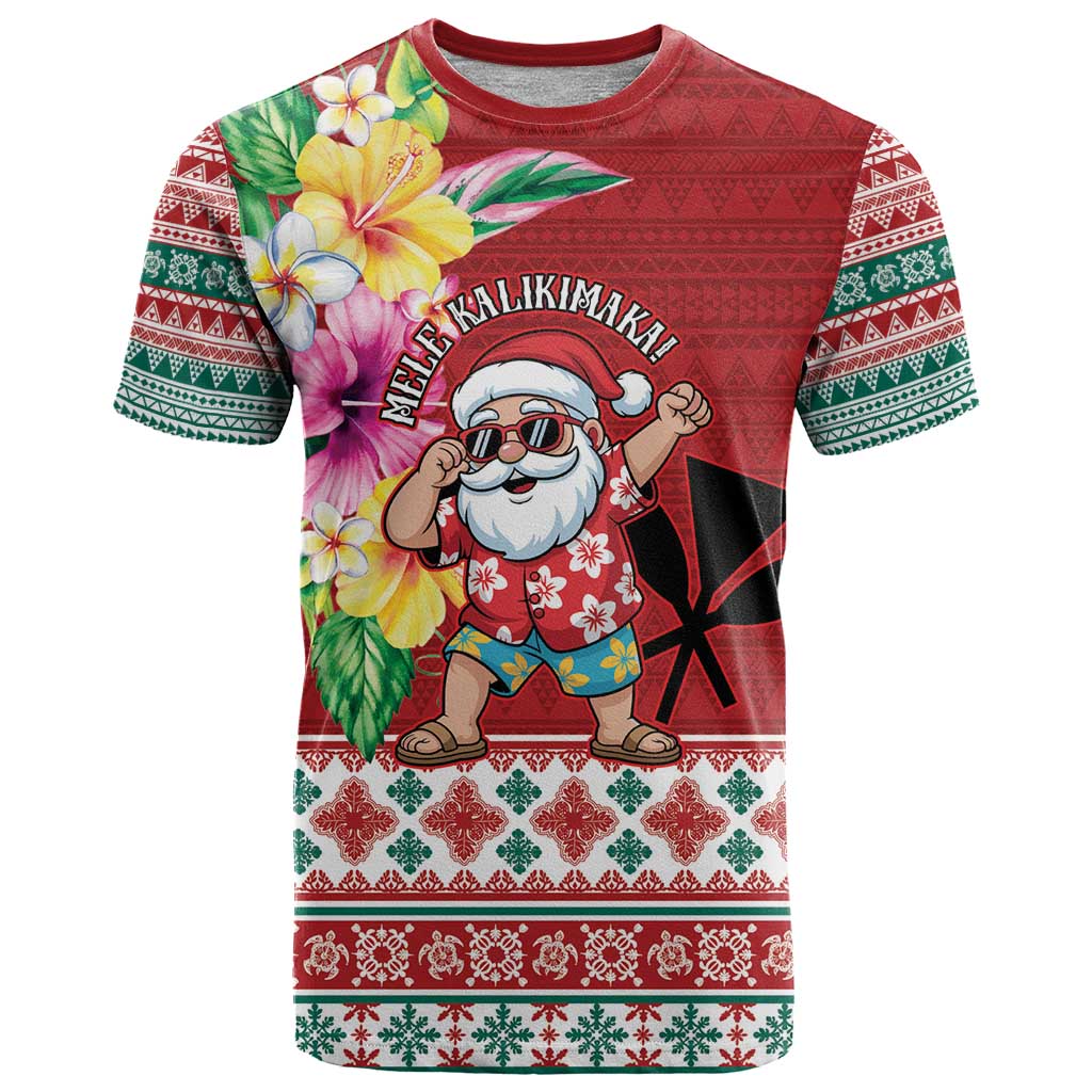 Santa Surf Mele Kalikimaka Personalized T Shirt Aloha Tropical Christmas Vibes - Polynesian Pride