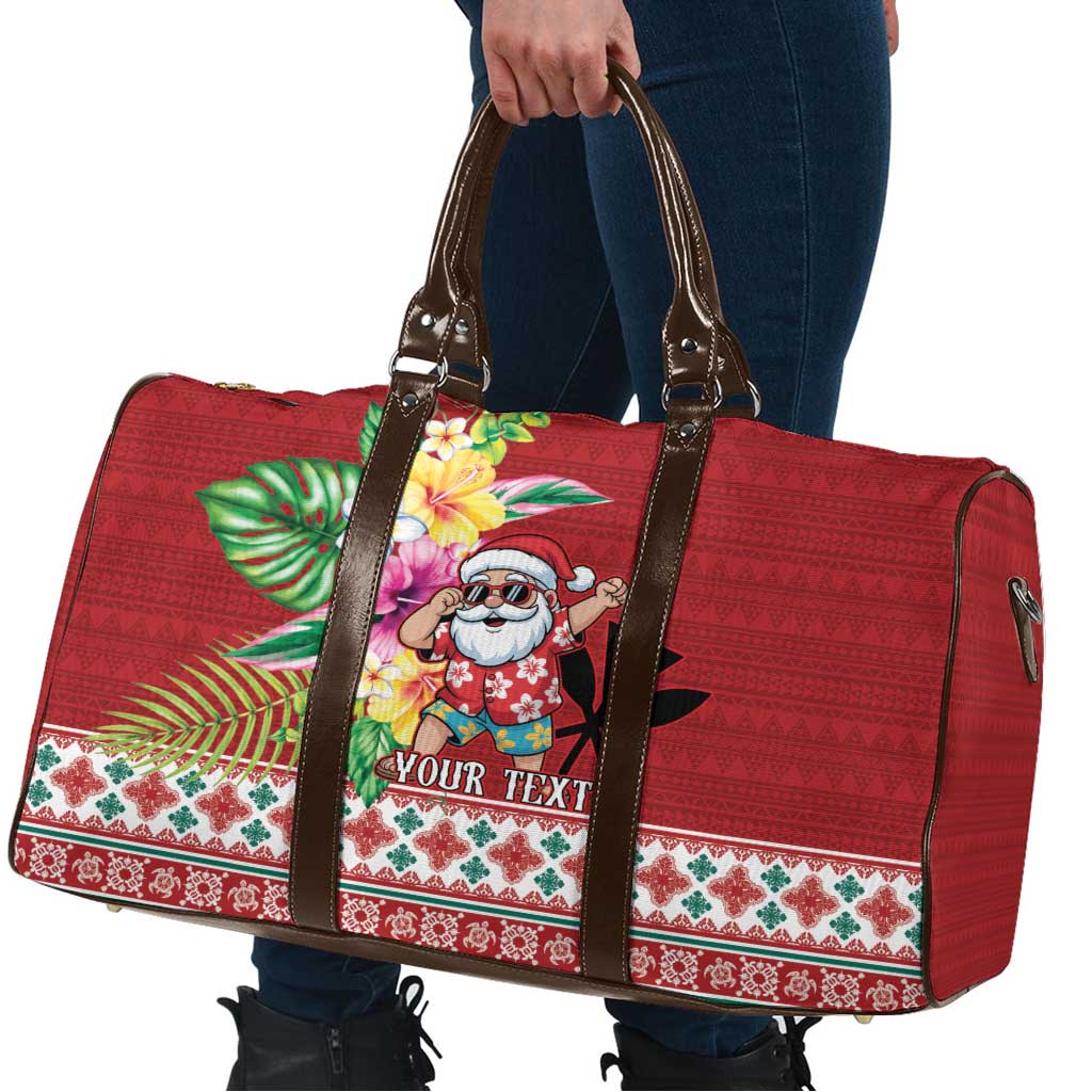 Santa Surf Mele Kalikimaka Personalized Travel Bag Aloha Tropical Christmas Vibes - Polynesian Pride