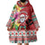 Santa Surf Mele Kalikimaka Personalized Wearable Blanket Hoodie Aloha Tropical Christmas Vibes - Polynesian Pride