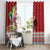 Santa Surf Mele Kalikimaka Personalized Window Curtain Aloha Tropical Christmas Vibes - Polynesian Pride