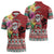 Santa Surf Mele Kalikimaka Personalized Zipper Polo Shirt Aloha Tropical Christmas Vibes - Polynesian Pride